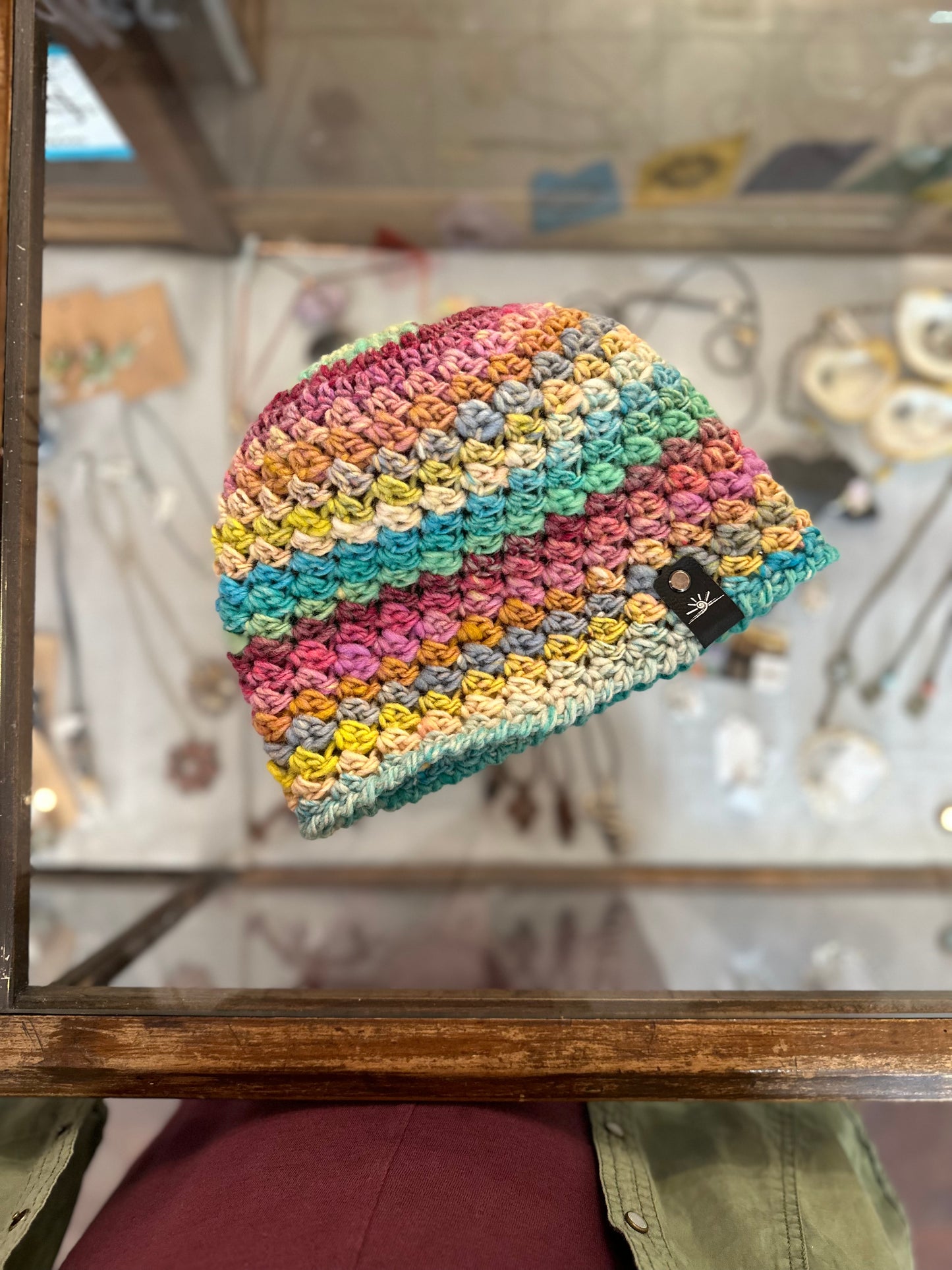 Wool handspun silk & cotton Crochet Hat