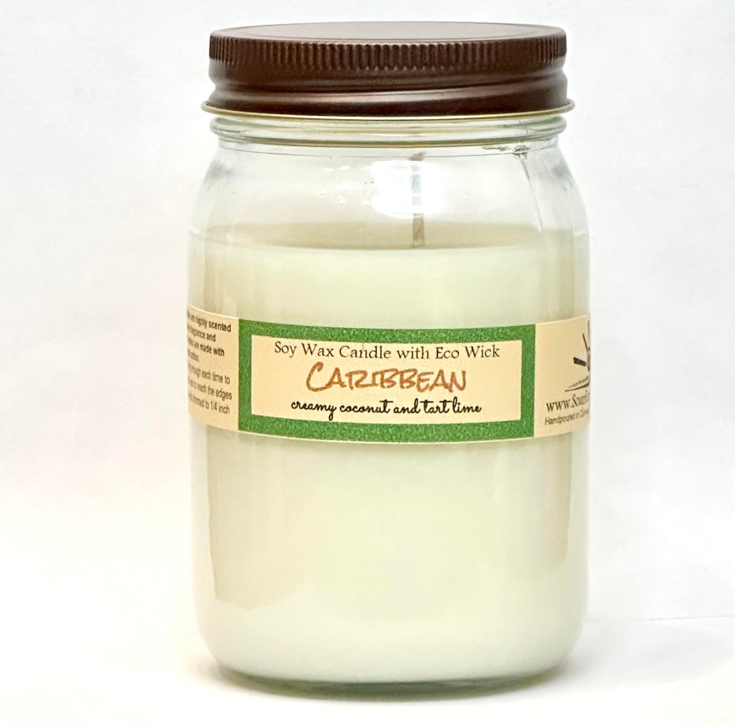 Caribbean Scented Soy Wax Candle