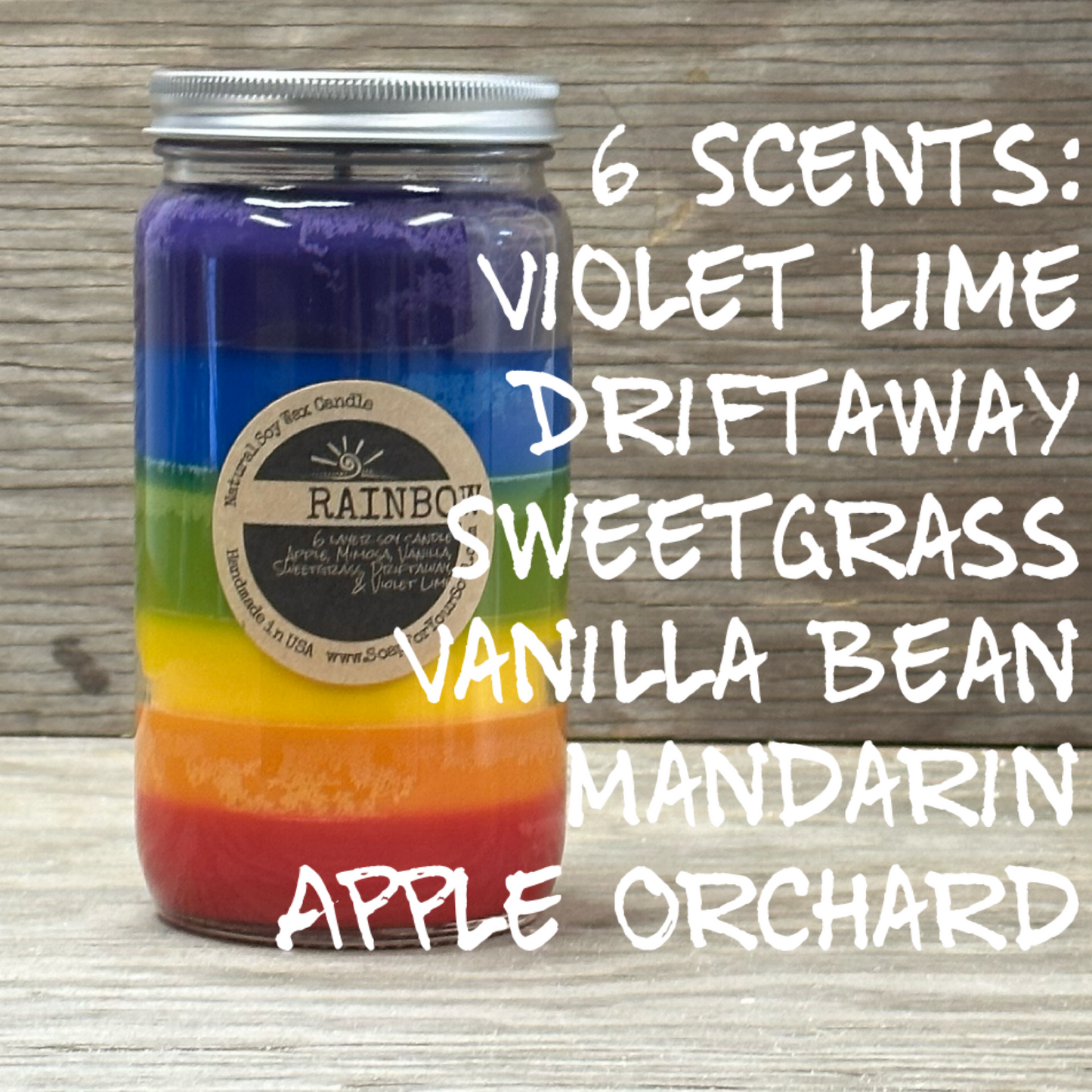 Rainbow Layer Soy Candle