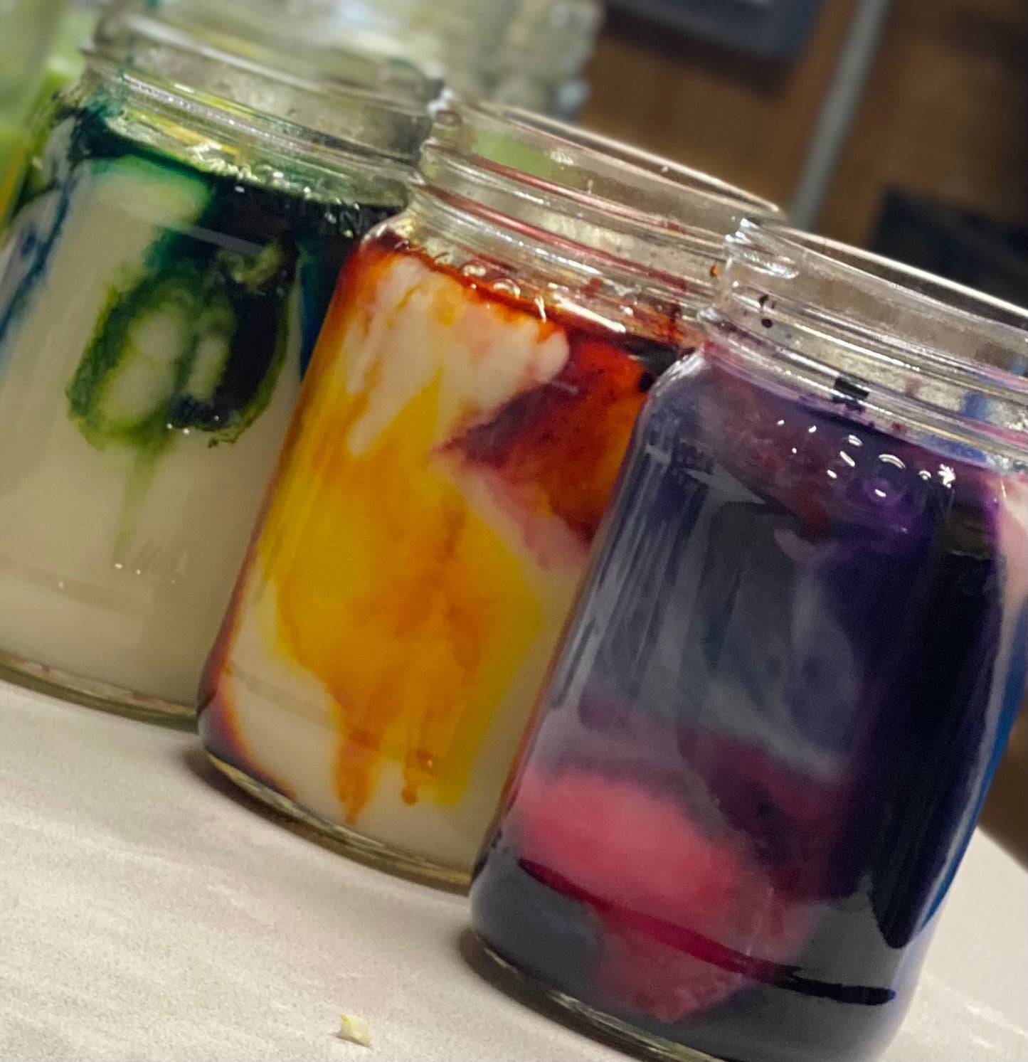 Shine Your Weird Tie Dye Design Artisan Candle