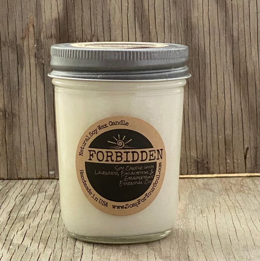 FORBIDDEN - Grapefruit, Eucalyptus, & Lavender Essential Oils - Aromatherapy Candle