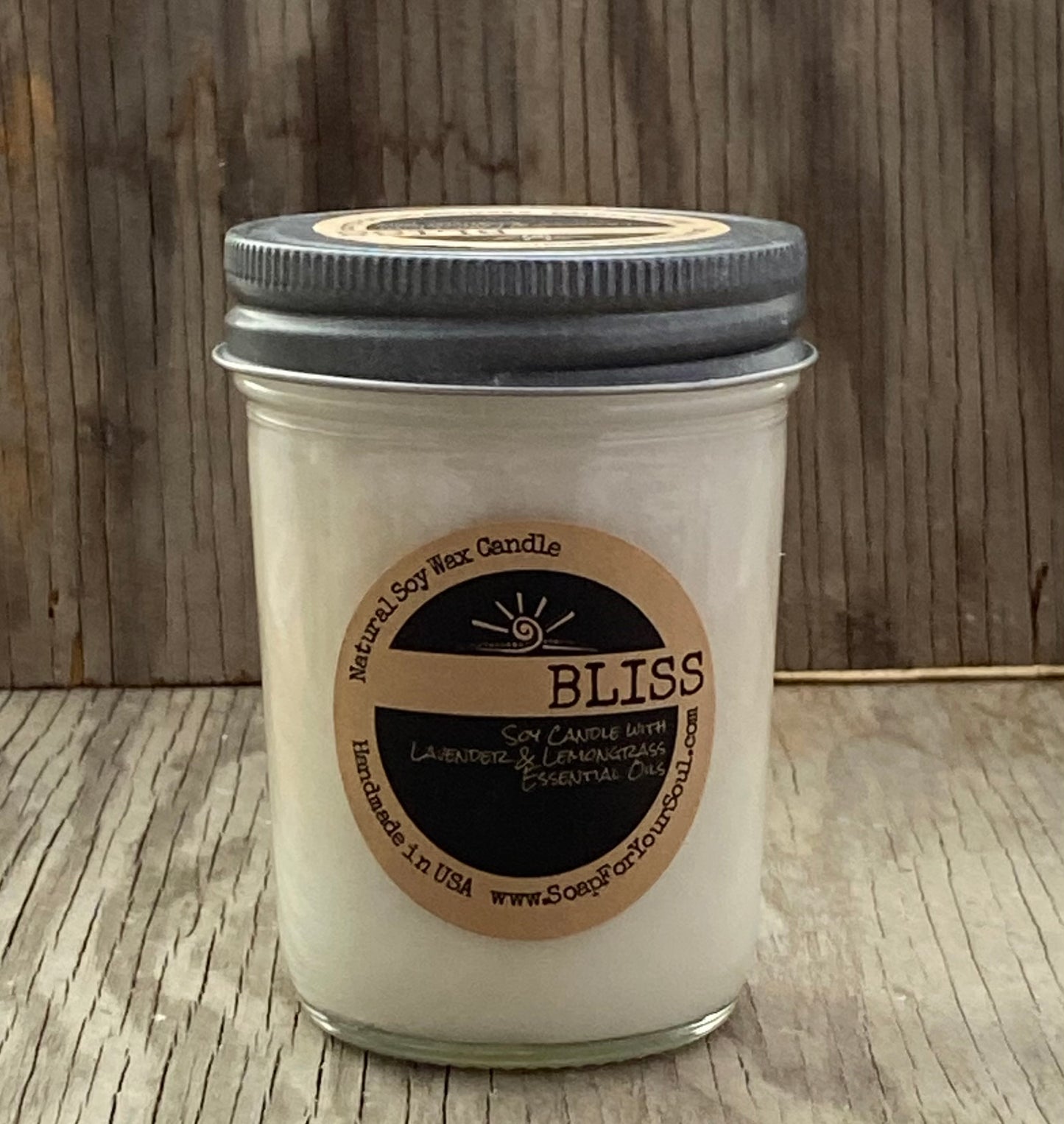 BLISS - Essential Oil Candles - Lavender Lemongrass Blend
