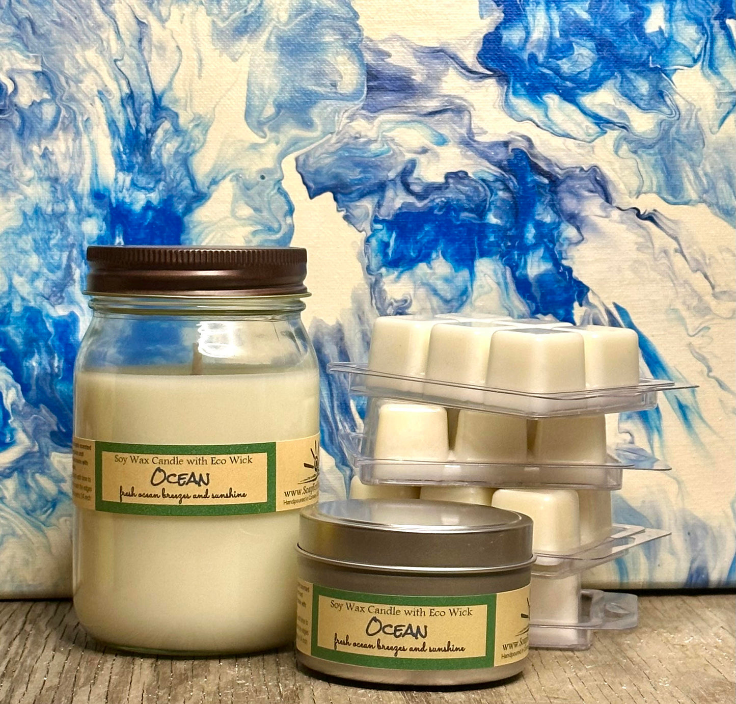 Ocean Scented Soy Wax Candle