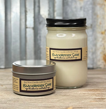 Blackberry Sage Scented Soy Candles