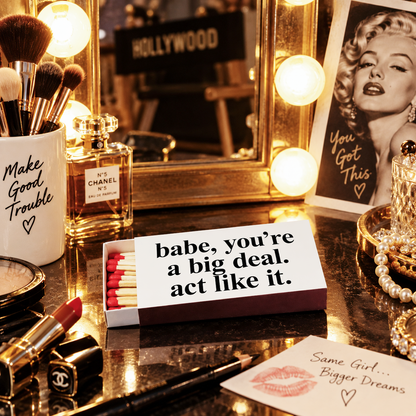 Funny Matchbox | Babe Quote Box Matches | Decorative Match