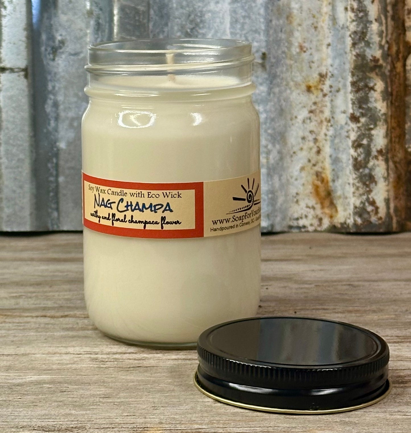 Nag Champa Scented Soy Wax Candle