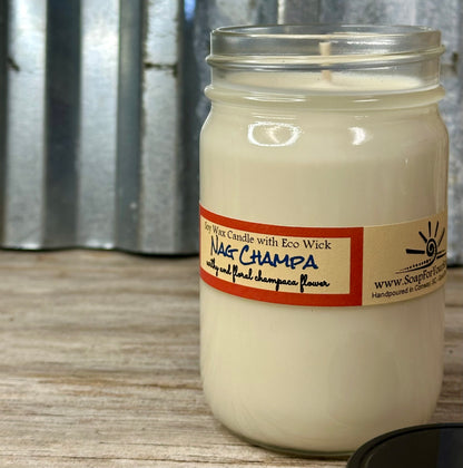 Nag Champa Scented Soy Wax Candle