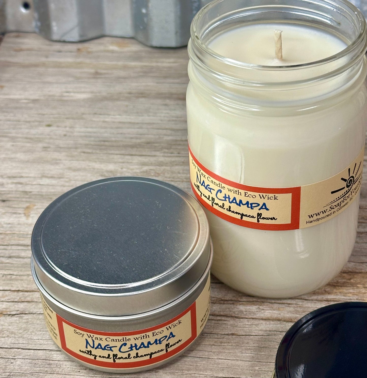 Nag Champa Scented Soy Wax Candle