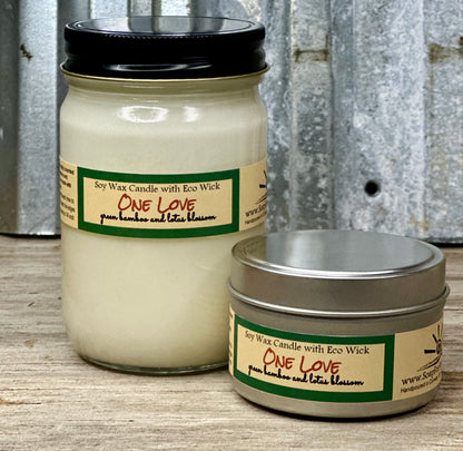 One Love Scented Soy Candle