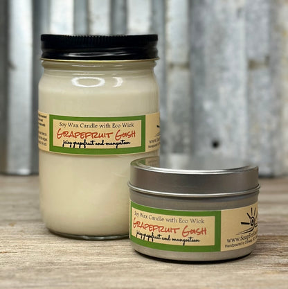 Grapefruit Gush Scented Soy Wax Candle