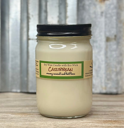 Caribbean Scented Soy Wax Candle