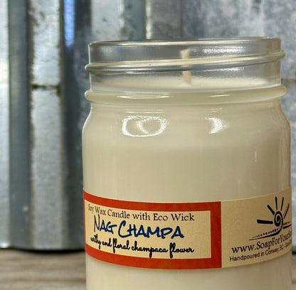 Nag Champa Scented Soy Wax Candle