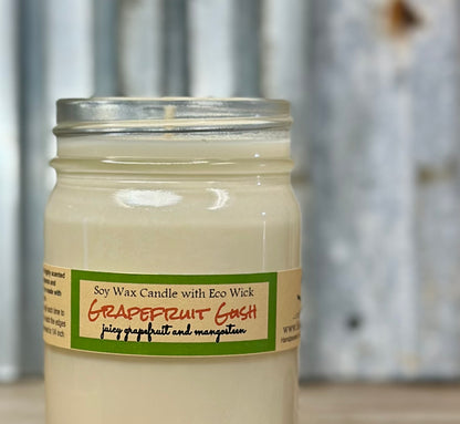 Grapefruit Gush Scented Soy Wax Candle