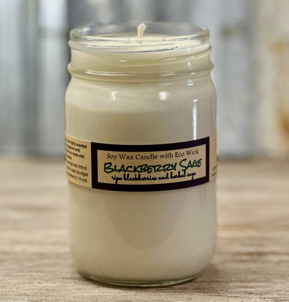 Blackberry Sage Scented Soy Candles