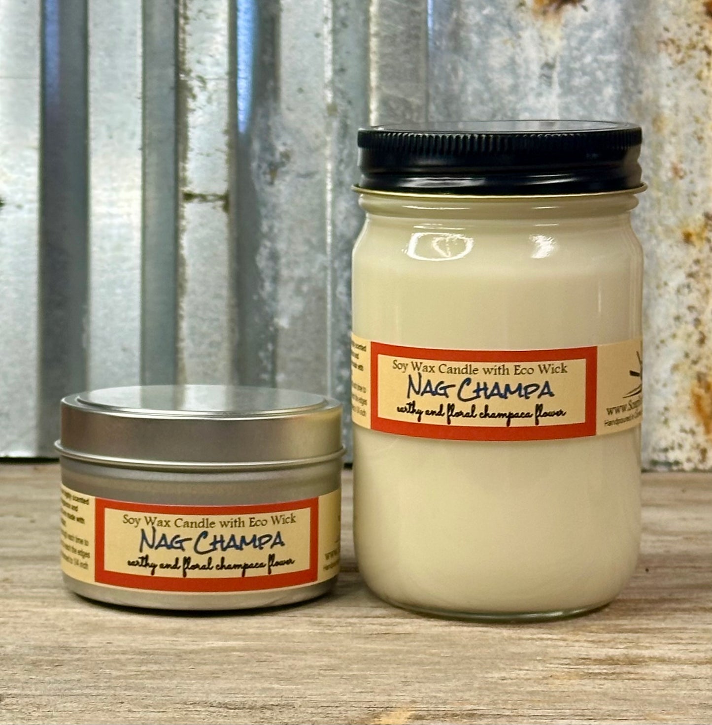 Nag Champa Scented Soy Wax Candle