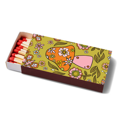 Funny Matchbox | Retro Boho Flower Matches