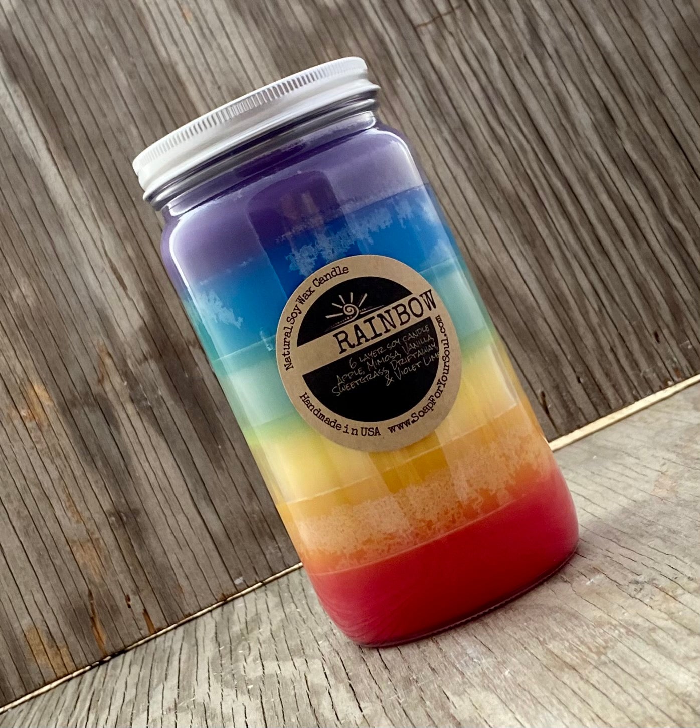 Rainbow Layer Soy Candle