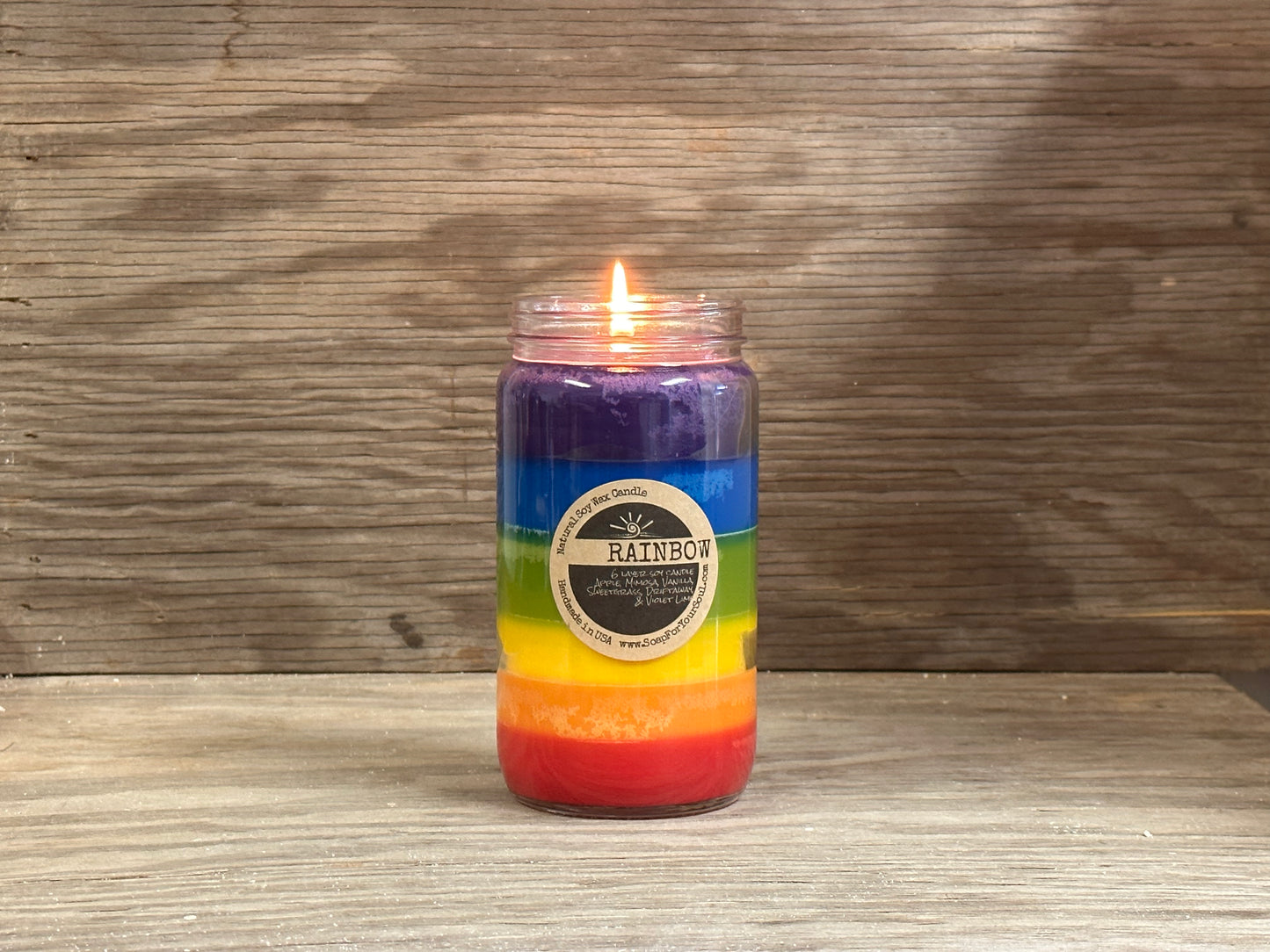 Rainbow Layer Soy Candle