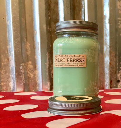 Inlet Breeze Jar full of SC soy candle