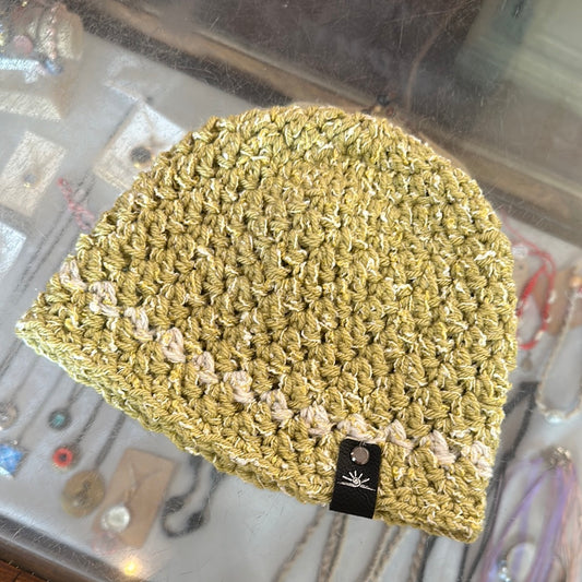 Yellow-Green Hand Crochet Hat