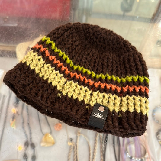 Earthy Stripes Hand Crochet Hat
