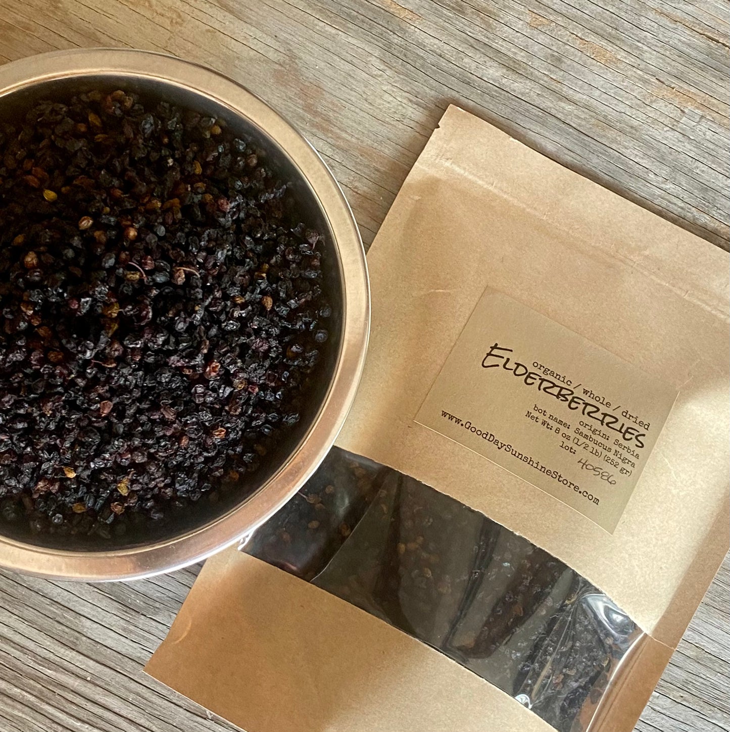 Whole Organic Elderberries - 8 oz