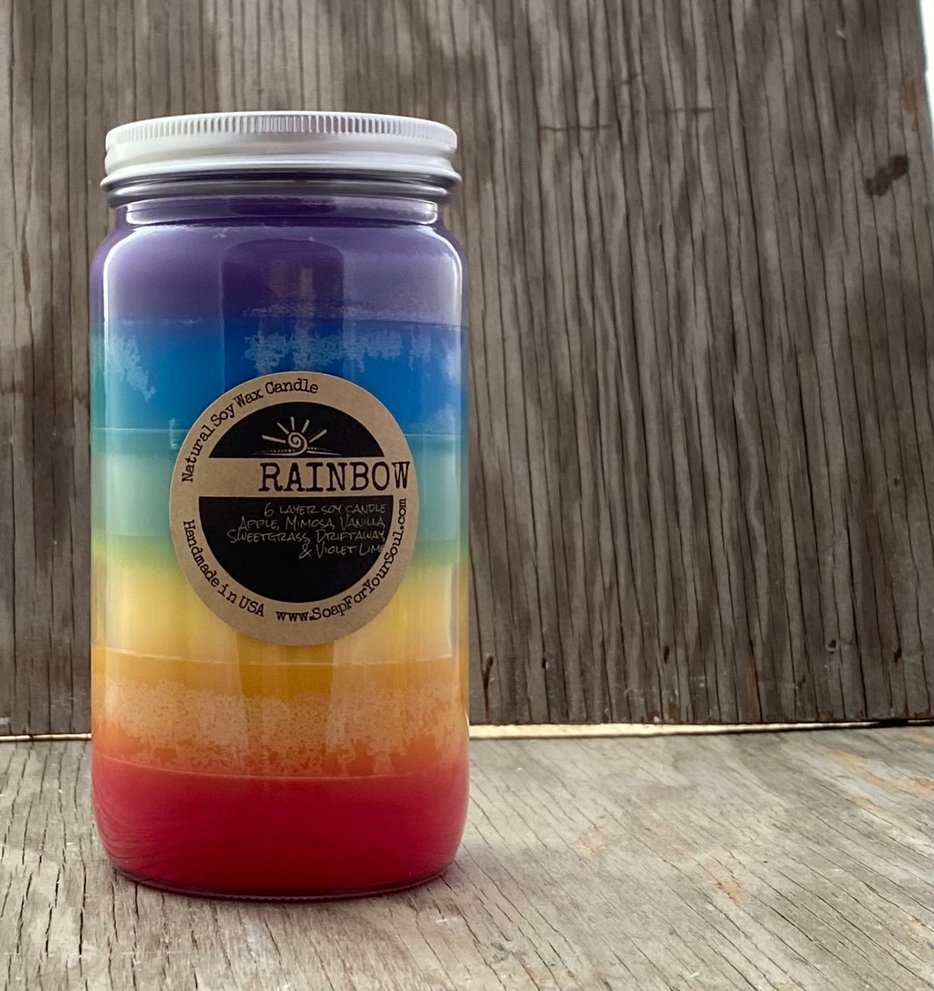 Rainbow Layer Soy Candle