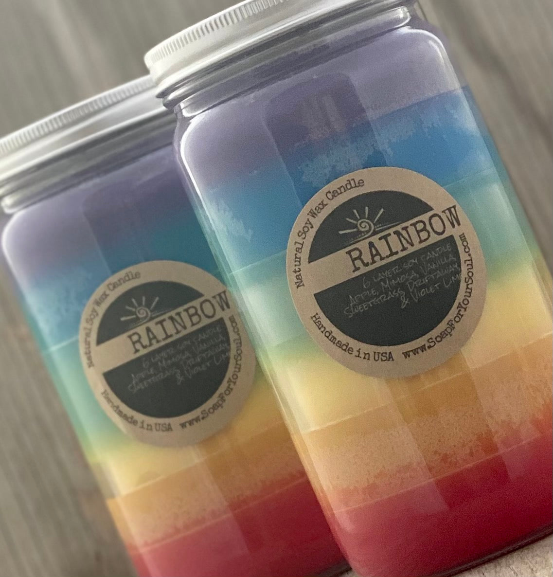 Rainbow Layer Soy Candle