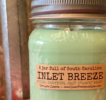 Inlet Breeze Jar full of SC soy candle
