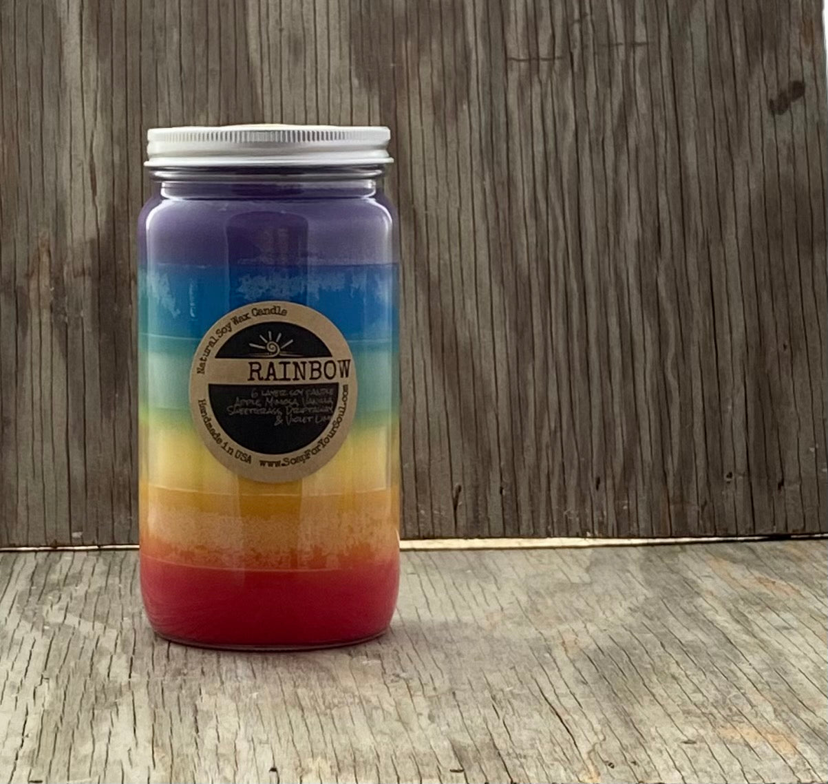 Rainbow Layer Soy Candle