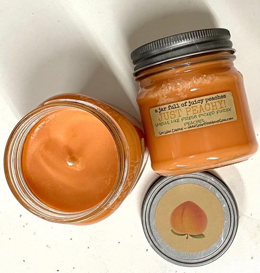 Just Peachy - Peach Scented Soy Candle