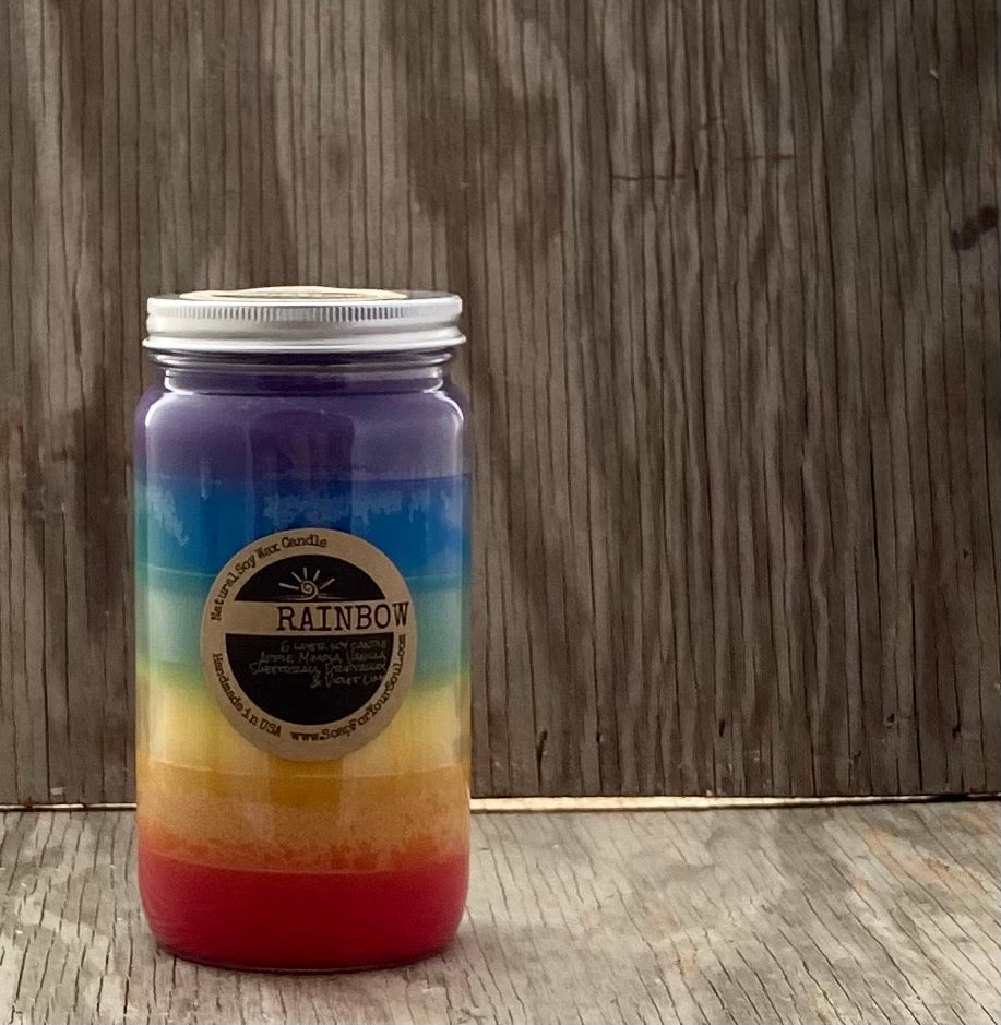 Rainbow Layer Soy Candle