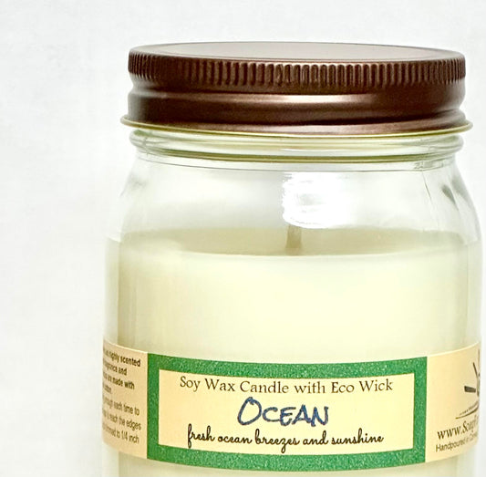 Ocean Scented Soy Wax Candle
